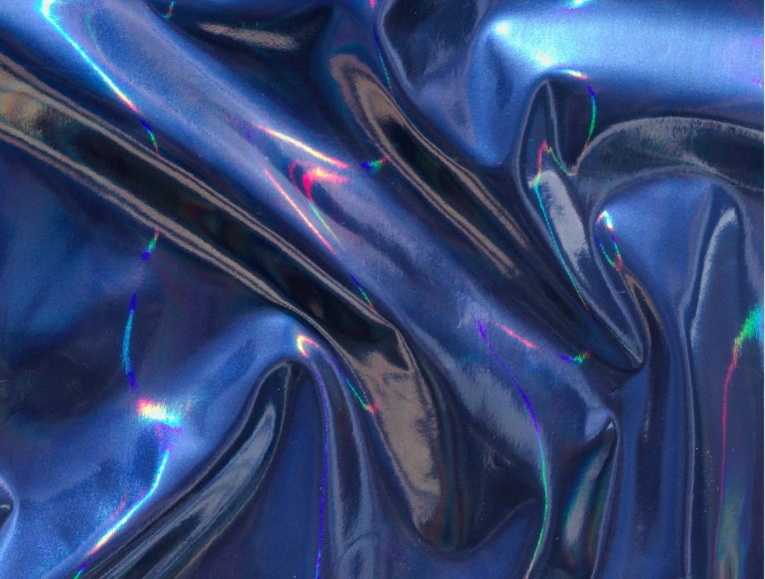 Stretch PVC Fabric: Iridescent Blue