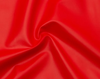 4-way stretch red faux leather