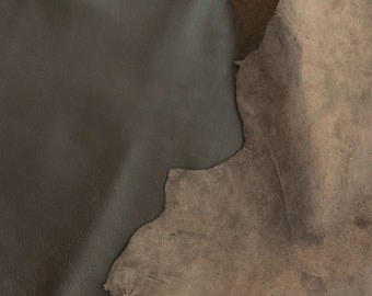 Goatskin leather hides: Espresso Brown
