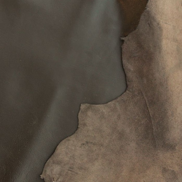 Goatskin leather hides: Espresso Brown
