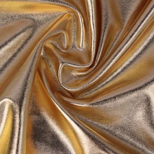 Metallic Foil Spandex: Gold