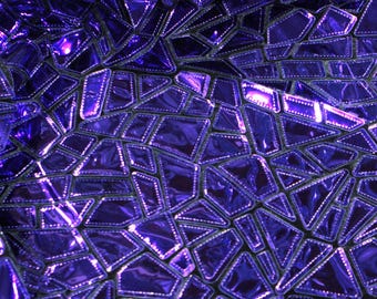 Vinyl Sequin: Metallic Purple Mirror Fabric