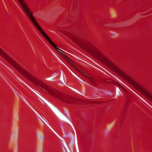 Stretch PVC Fabric: Iridescent Red