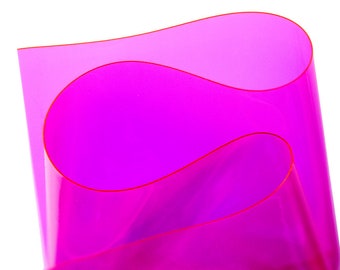 12-gauge Hot pink transparent vinyl