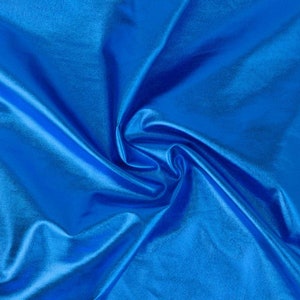 Metallic Foil Spandex: Electron Blue