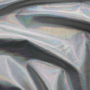 Metallic Foil Spandex: Iridescent Silver