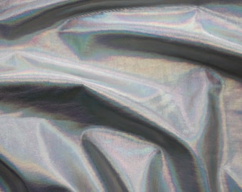 Metallic Foil Spandex: Iridescent Silver