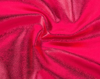 Metallic Foil Spandex: Metallic Red