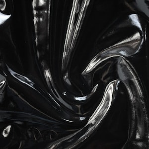 Flannel Backed Black Stretch Vinyl