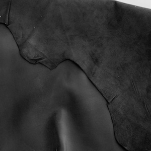 Goatskin leather hides: Black 4.5 sq ft