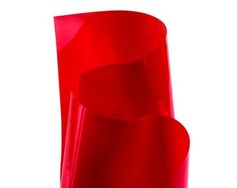 6-Gauge Red transparent vinyl / PVC material