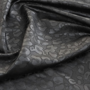 Metallic Foil Spandex: Cheetah Print