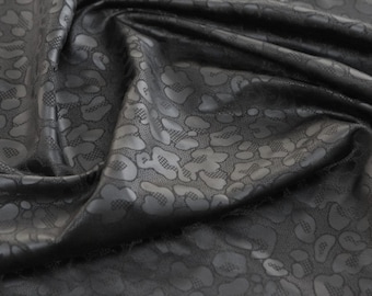 Metallic Foil Spandex: Cheetah Print