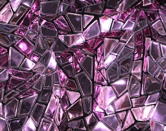 Vinyl Sequin: Lavendar Pink Mirror Fabric