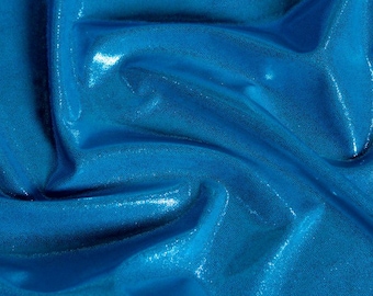Glitter foil spandex: Blue Jewel