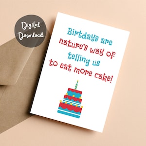 Tarjeta de cumpleaños divertida para él para su tarjeta de cumpleaños descargable imprimible digital para amigo novio novia Descarga instantánea