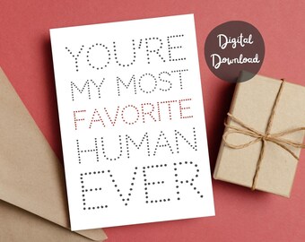 Anniversary Card for him for husband Digital Printable Card Digital Download Love Card for him for her Instant Download Valentine Card