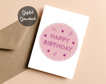 Birthday Card for him for her Printable Digital Download Birthday Card for husband for wife for friend Happy Birthday