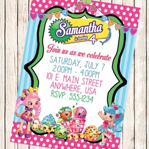 Shopkins Invitation