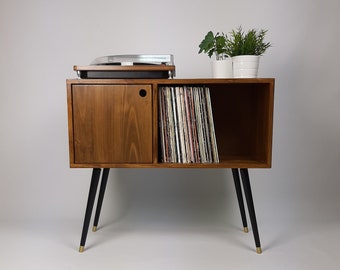 Vinyl Record Storage | Console Table | Mid Century Modern Table | Sideboard