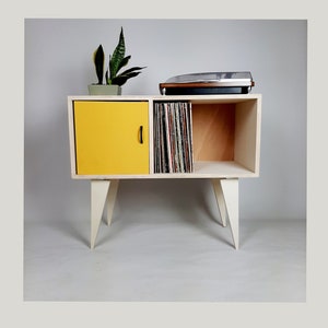 Minimalist Sideboard | Yellow Door | Vinyl Record Storage | Neutral Credenza | TV Stand
