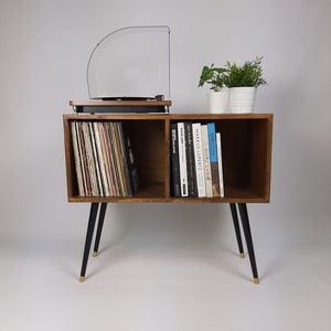 Walnut Sideboard | Medium Media Console | Vinyl Record Storage | Console Table |  Record Cabinet | Vinyl Cabinet | TV Stand