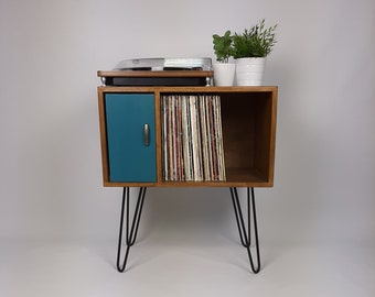Classic Hairpin Leg Table | Blue Door | Vinyl Record Storage | Small TV Stand | Wooden Sideboard | Credenza