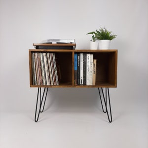 Sideboard schwarz Haipin Beine Tisch | Ahorn Sideboard | Medien Konsole | Mid Century Modern Plattenaufbewahrung | Mid Century Anrichte