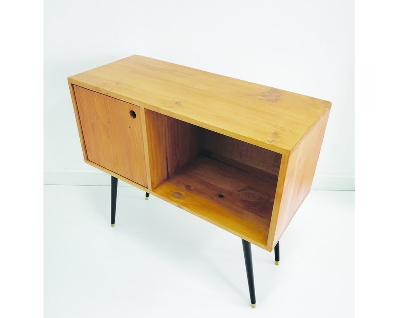 Oak Sideboard Solid Wood Sideboard Vinyl Record Storage Etsy