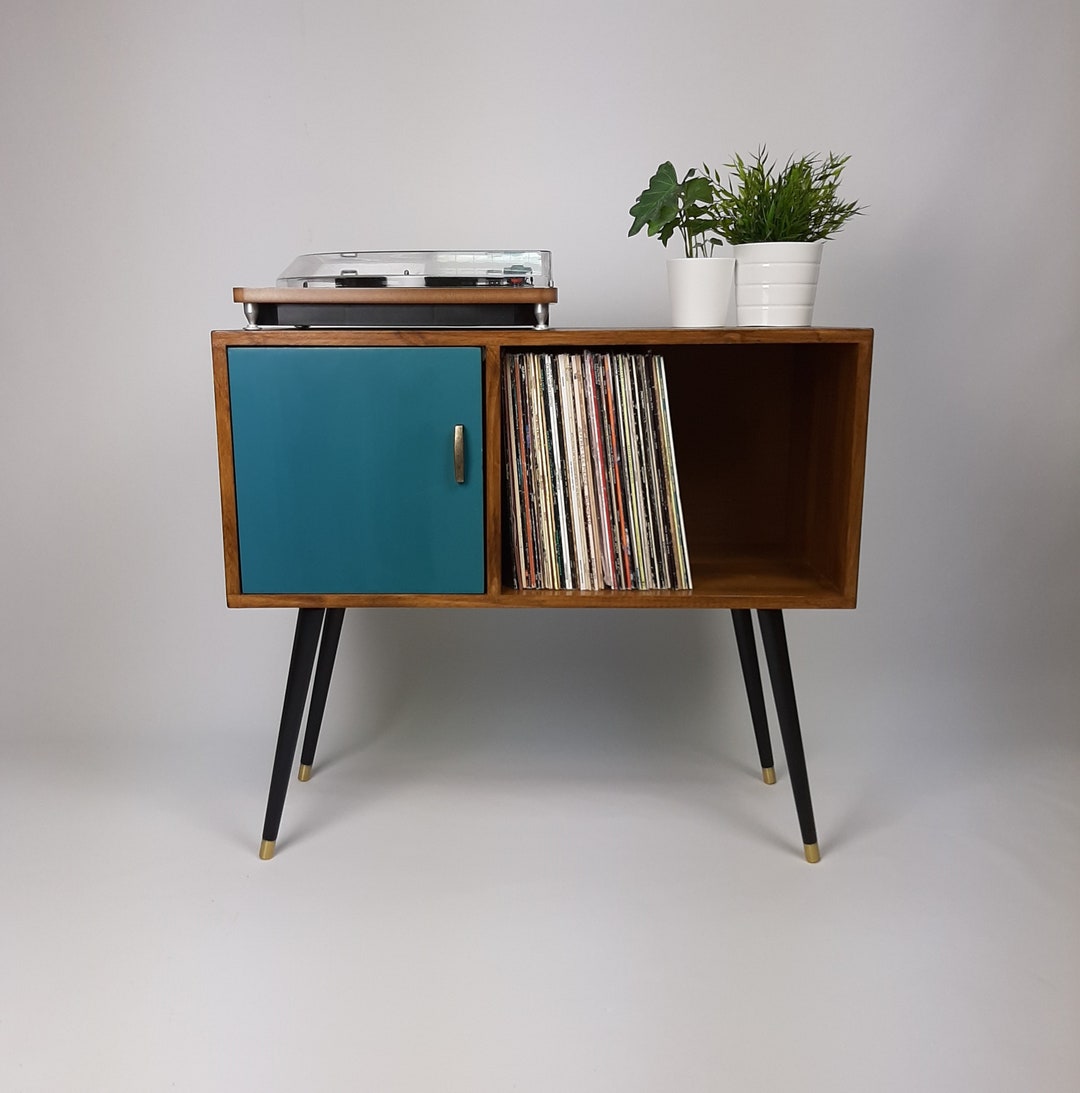 Walnut Sideboard | Vinyl Record Storage | Blue Door & Brass