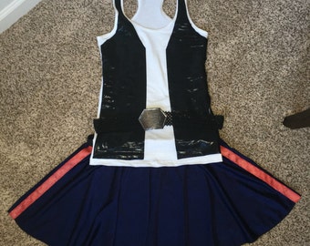 Solo Running performance costume/Skirt and tank top with Belt