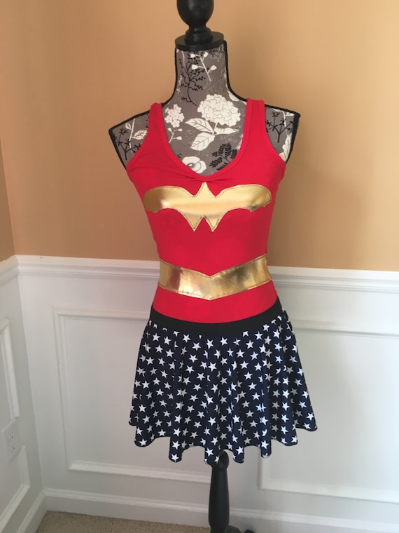 WONDER Super Human Powers Lady Superhero Running Costume/skirt