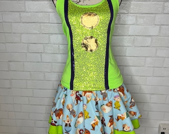 Dopey Running Complete Outfit /Skirt/Performance Top / Costume Halloween