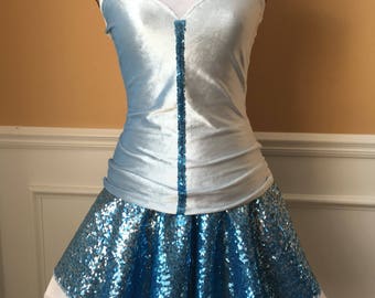 Bling Cindy/ Frozen Queen/ Blue Fairy Dress Inspired Running | Etsy