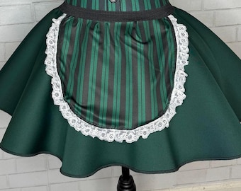 HAUNTED  cast member Maid inspired Running circle skirt ONLY/costume Green/Black/lace