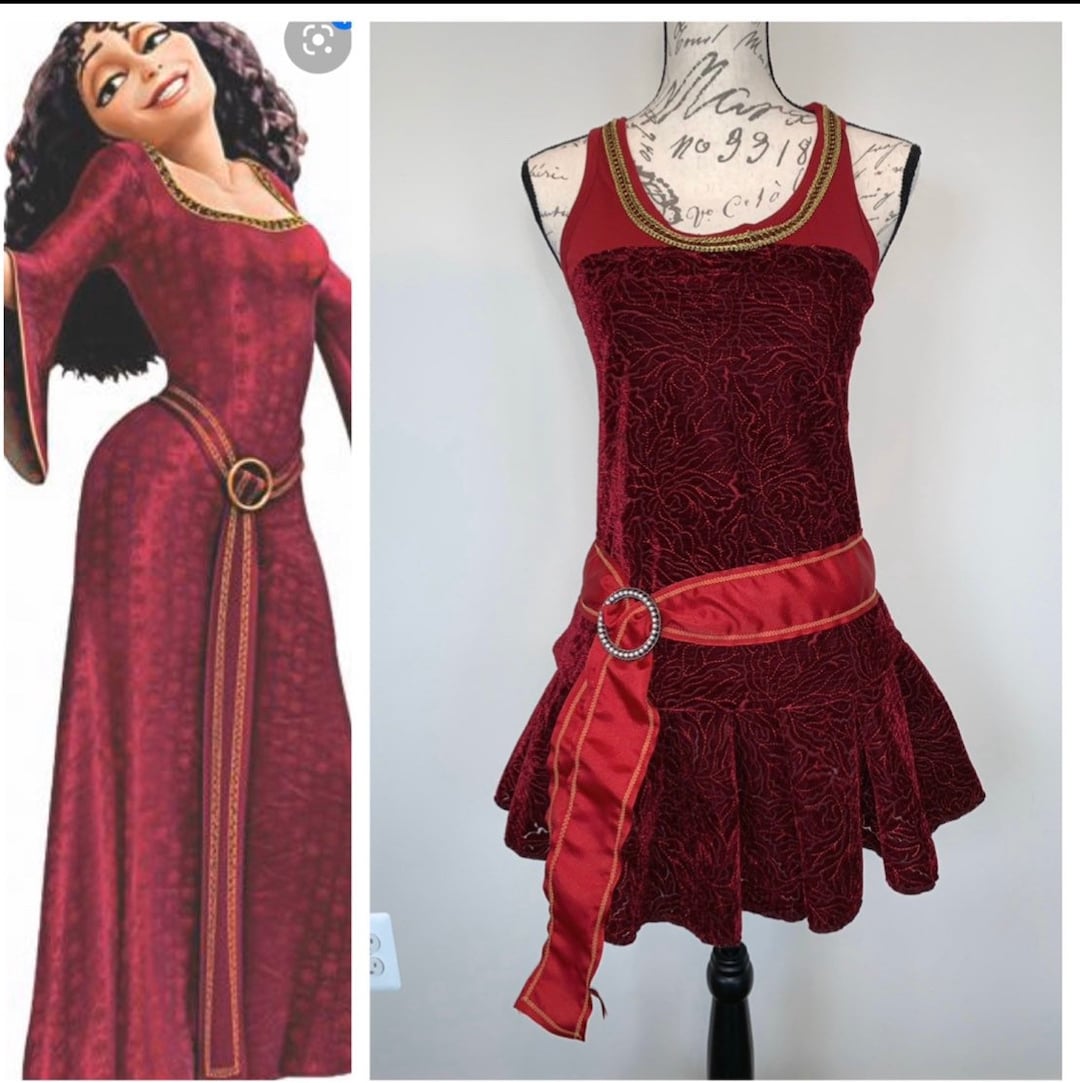 Traje completo para correr inspirado en la Madre Gothel de Rapunzel falda  disfraz de Halloween España