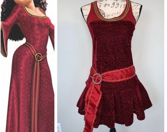 Rapunzel Mother Gothel Inspired Running Complete Outfit / skirt / Costume Halloween