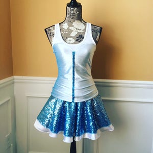 Bling Cindy/ Frozen Queen/ Blue Fairy Ombre Dress Inspired Running ...