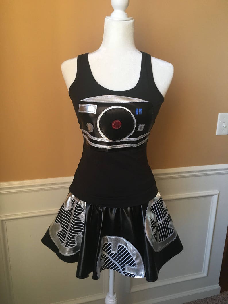 Galaxy droid BB Unit Robot Running costume outfit skirtPerformance top