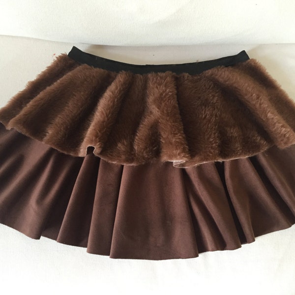 Chewy Wook or E Walk Inspired Running skirt/costume Brown