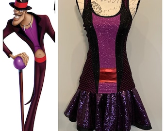 Voodoo Doctor Villain inspired running circle skirt/costume