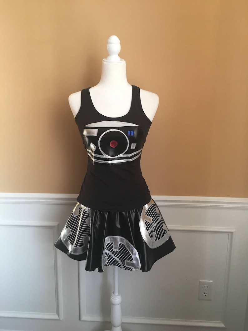 Galaxy droid BB Unit Robot Running costume outfit skirtPerformance top