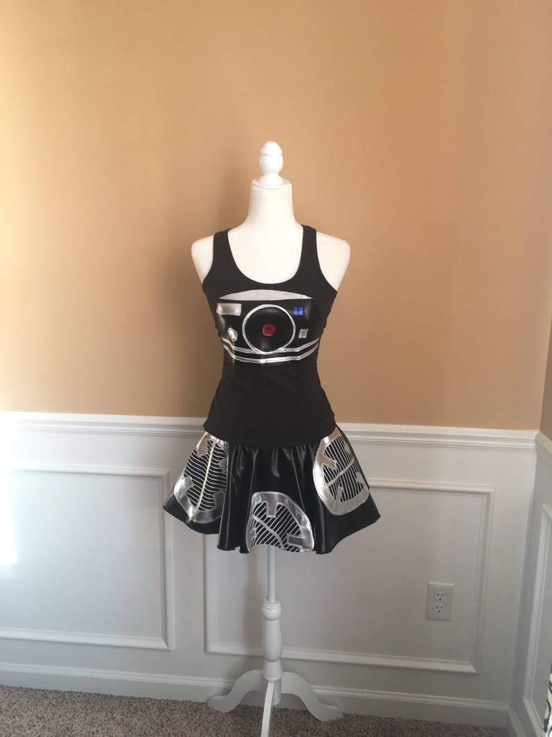 Galaxy droid BB Unit Robot Running costume outfit skirtPerformance top