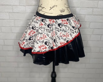 Cruel Puppy Villain inspired running circle skirt/costume
