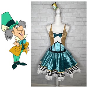 Bling Had Hatter- Alice in wonderland dress Inspired Running Complete Outfit /Cosplay/ Costume Halloween