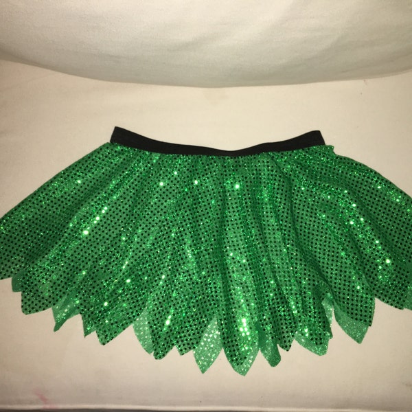 Fairy or Hawaiian Inspired Green Running/Skating/Athletic Skirt Costume skirt