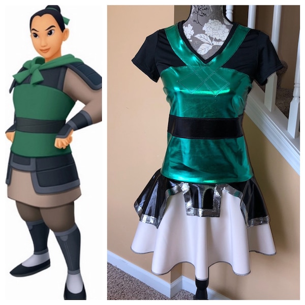 Mulan warrior Inspired Running Performance fabric Costume skirt/Costume/Outfit