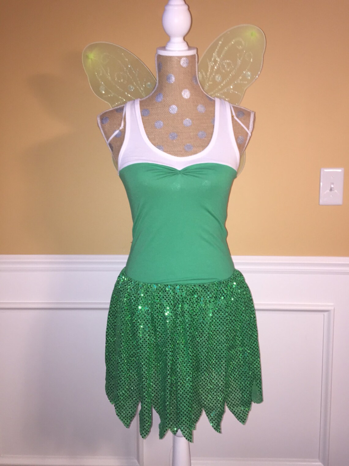 TINKER BELL Fairy Inspired Running Costume Outfit Skirt/tank Etsy