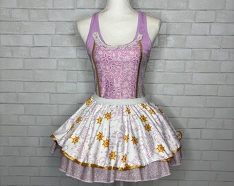 Bling Rapunzel Inspired Running Complete Outfit / skirt / Costume Halloween Pink/Purple