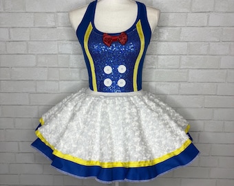 Bling Don the Duck sailor Inspired Running costume outfit skirt/tank top